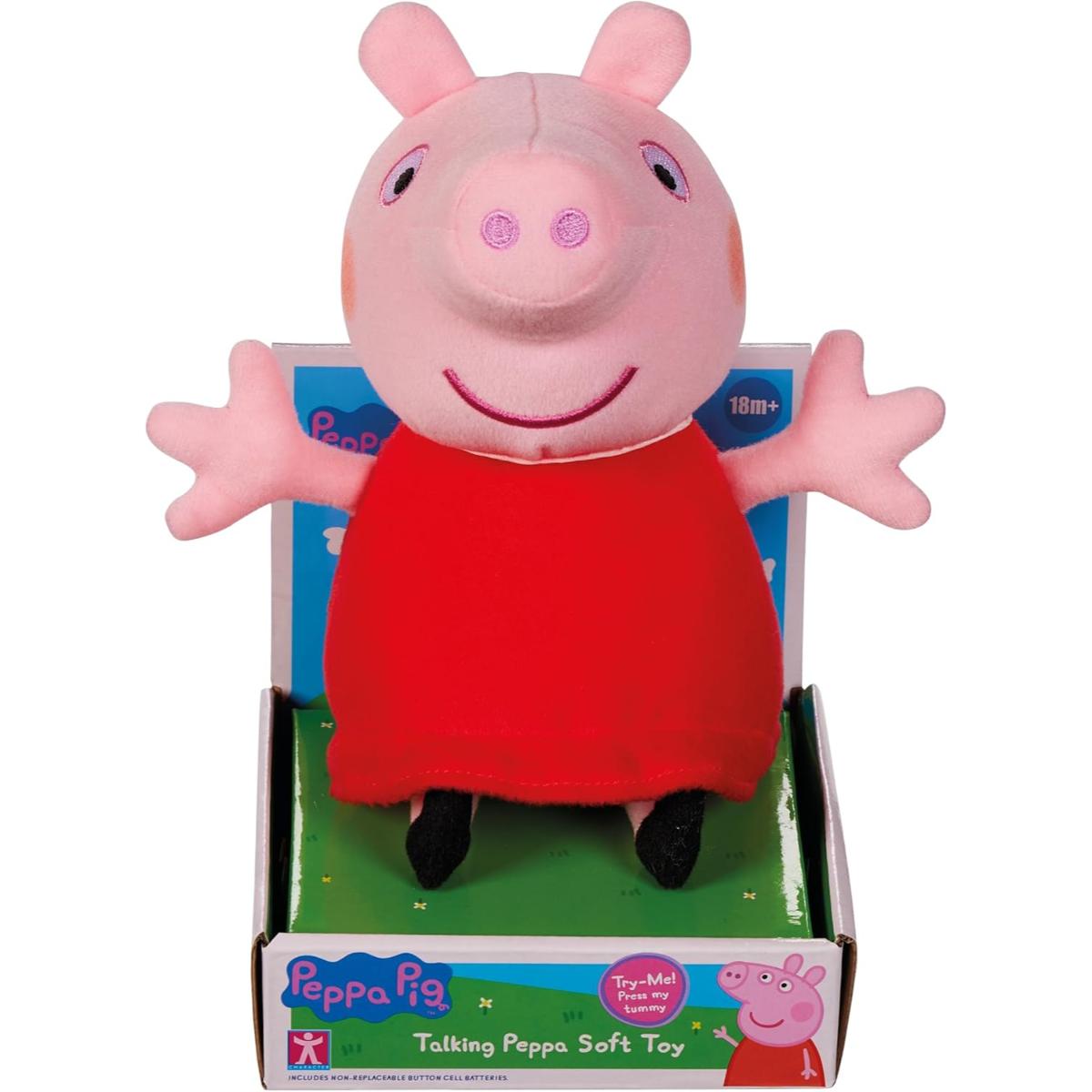 Peppa Pig Talking Soft Toy (Red Dress)