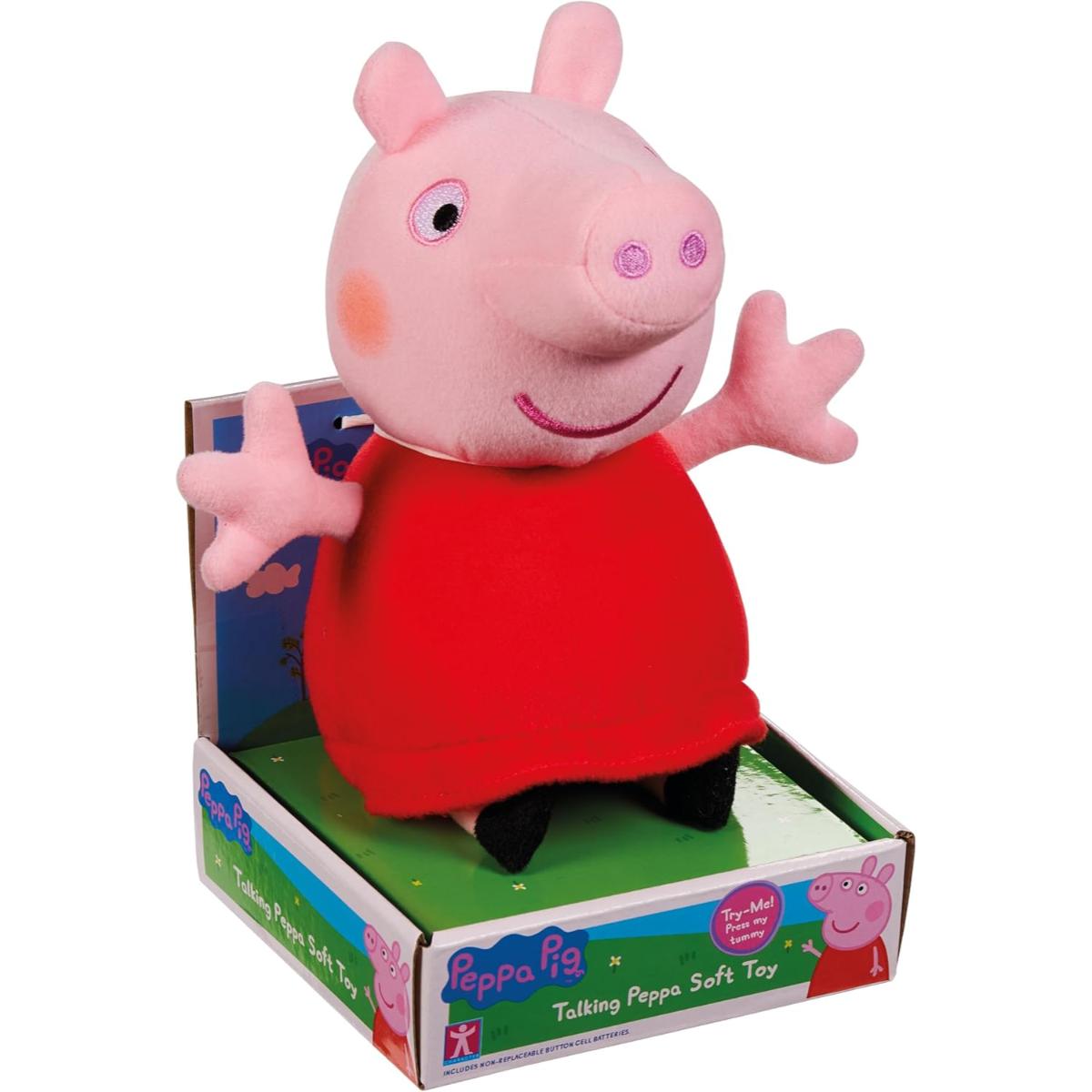 Peppa Pig Talking Soft Toy (Red Dress)
