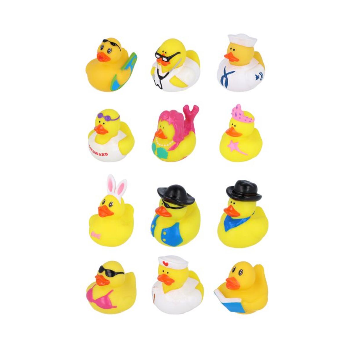 Henbrandt Mini Rubber Ducks Party Bag Filler Toys 5cm (12 Pack)