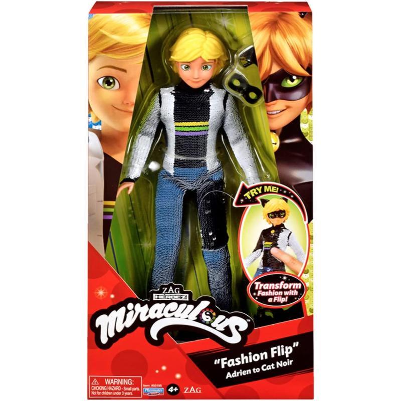 Miraculous Ladybug Adrien to Cat Noir Flip Fashion Doll